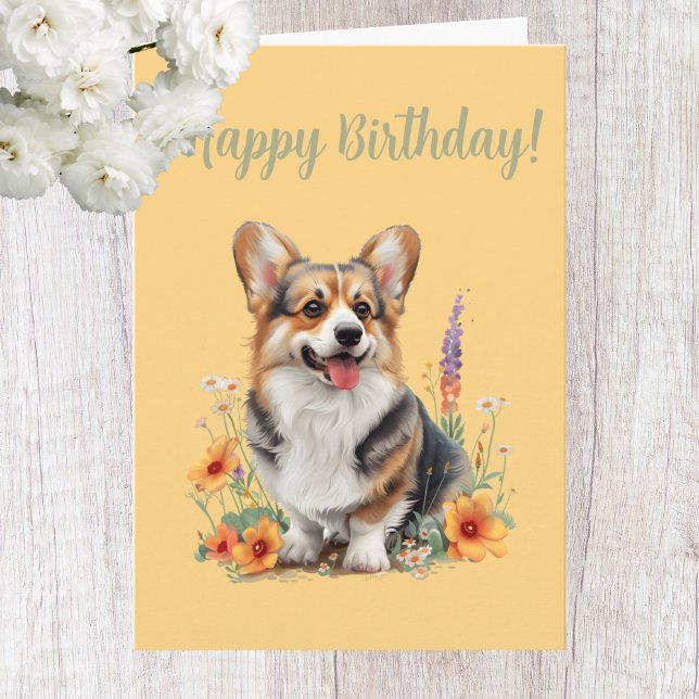 Carte d'anniversaire pour amateur de chien Corgi m (Créateur téléchargé)