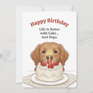 Carte d'anniversaire pour amateur de Golden Retrie