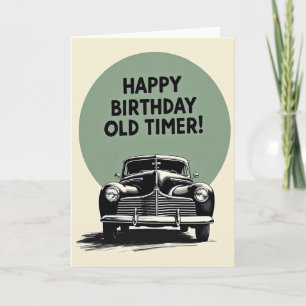 Carte d'anniversaire pour amateur de voitures anci