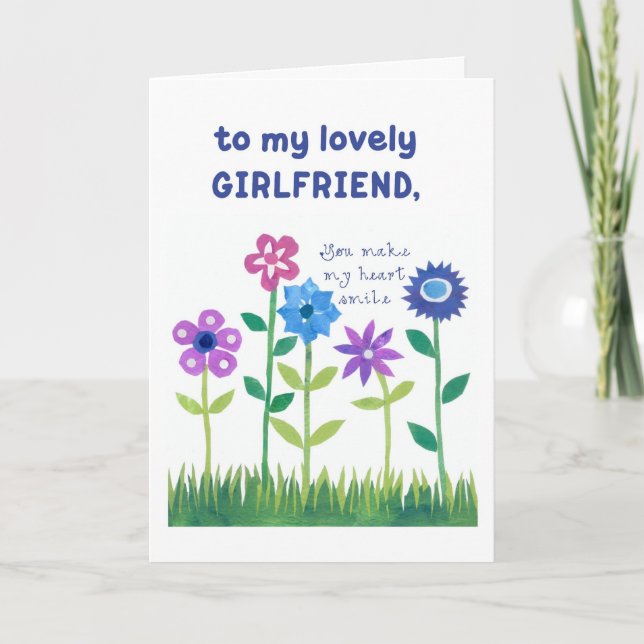 Carte d'anniversaire pour ami - Flower Power (Devant)