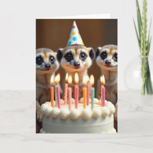 Carte d'anniversaire pour amis à fourrure douce