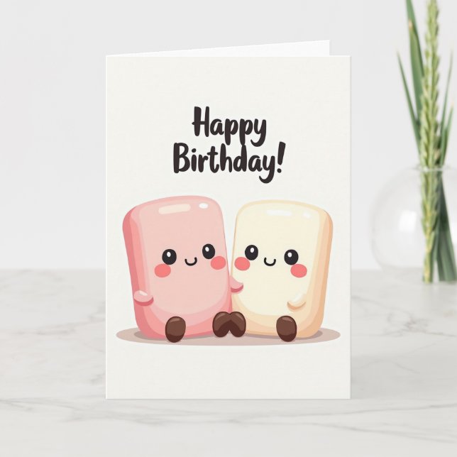 Carte d'anniversaire pour amis doux (Devant)