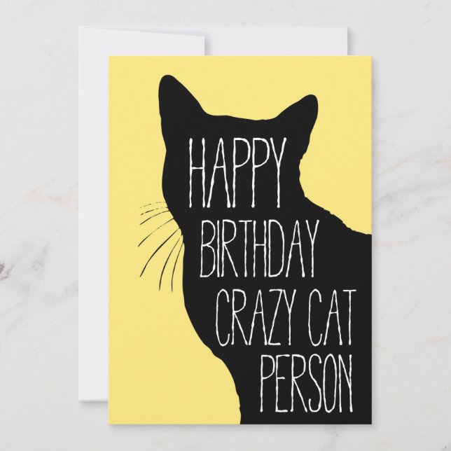 Carte d'anniversaire pour Amoureux des chats - Cra (Devant)
