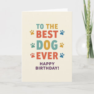 Carte d'anniversaire pour animal de compagnie avec
