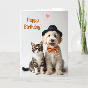 Carte d'anniversaire pour animal de compagnie joue