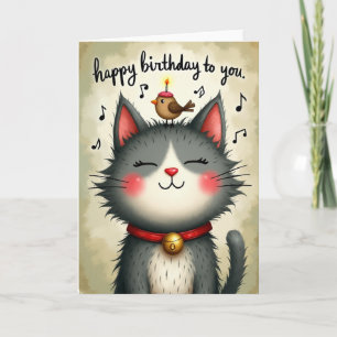 Carte d'anniversaire pour animal de compagnie musi