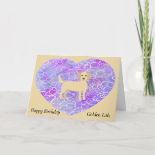 Carte d'anniversaire pour animaux pour Golden Lab.