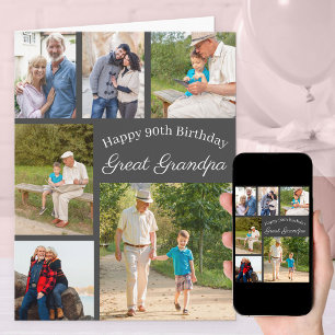 Carte d'anniversaire pour arrière-grand-père avec 