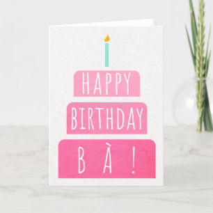 Carte d'anniversaire pour Bà