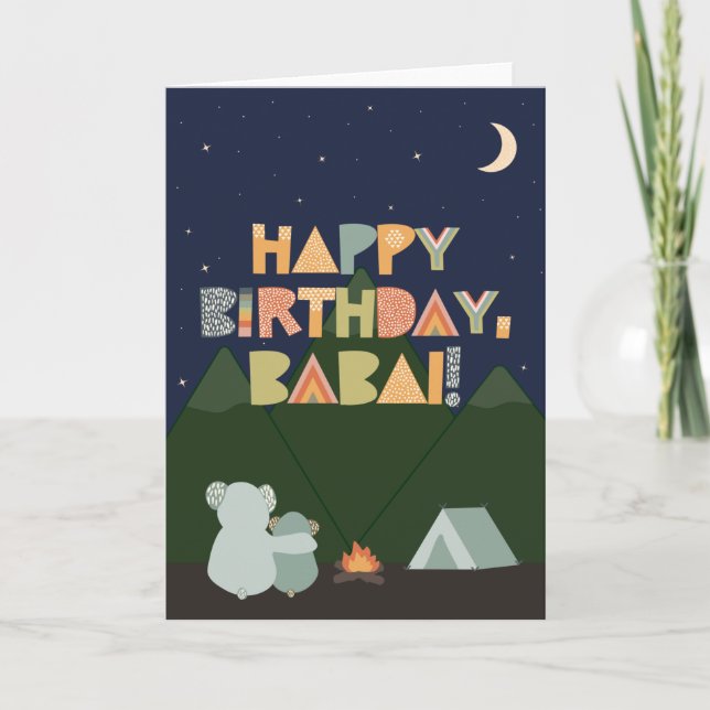 Carte d'anniversaire pour Babai (Devant)