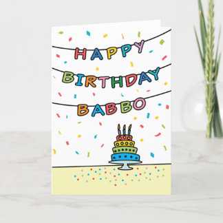 Carte d'anniversaire pour Babbo