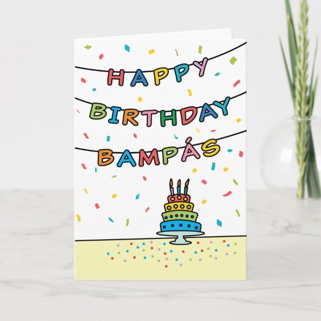 Carte d'anniversaire pour Bampás (Devant)