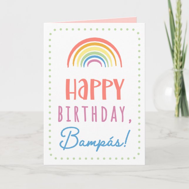 Carte d'anniversaire pour Bampás (Devant)