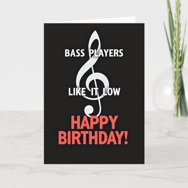 Carte d'anniversaire pour bassiste (Devant)