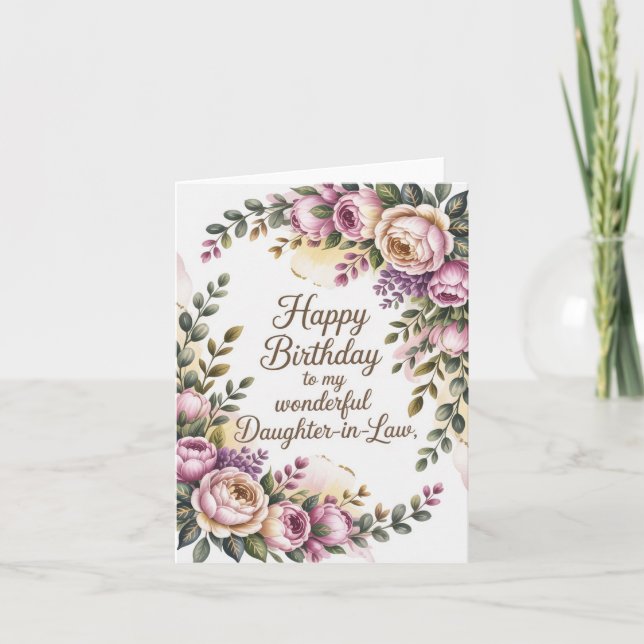 Carte d'anniversaire pour belle-fille (Devant)