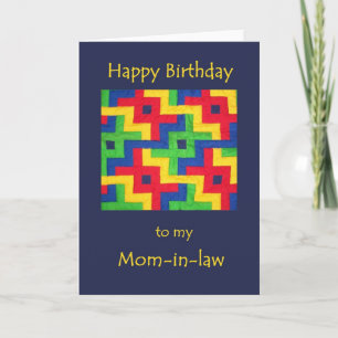 Carte d'anniversaire pour belle-mère - Patchwork Q