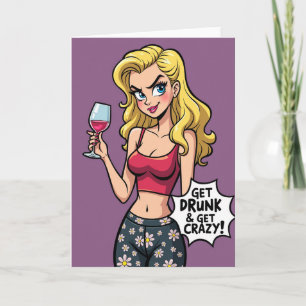 Carte d'anniversaire pour blonde Sassy
