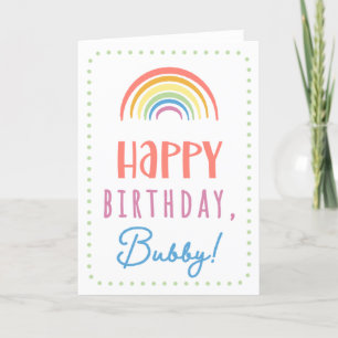 Carte d'anniversaire pour Bubby