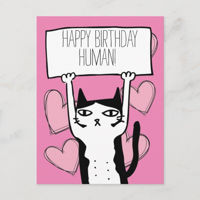 Carte d'anniversaire pour chat (Devant)