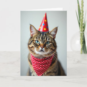 Carte d'anniversaire pour chat à moustaches
