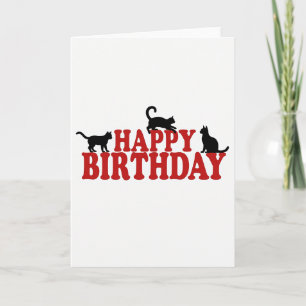 Carte d'anniversaire pour chat audacieux