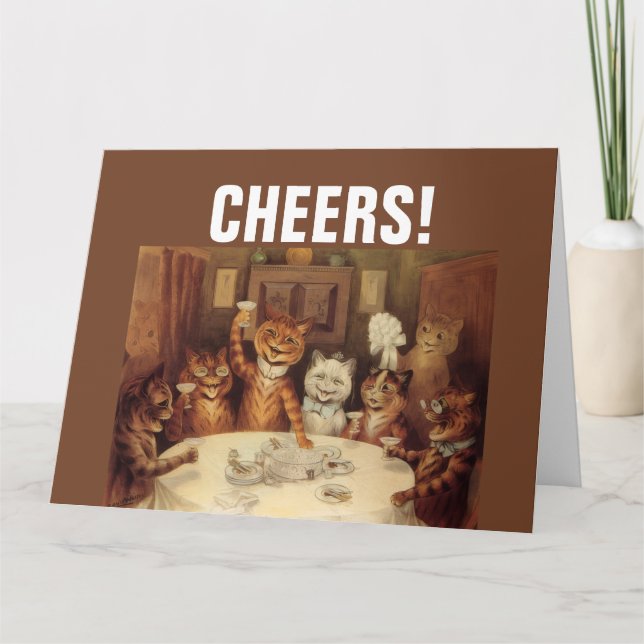 Carte d'anniversaire pour chat de LOUIS WAIN (Devant)