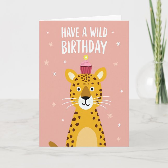 Carte d'anniversaire pour chat fantaisiste (Devant)
