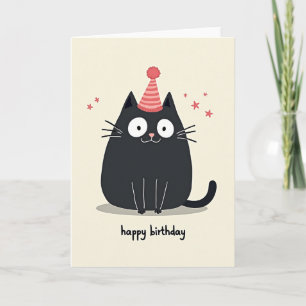 Carte d'anniversaire pour chat festif