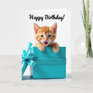 Carte d'anniversaire pour chat surprise