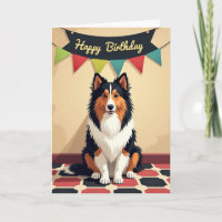 Carte d'anniversaire pour chien astucieux