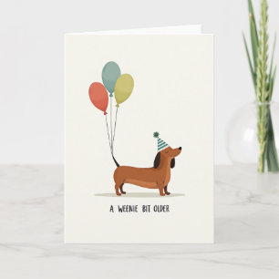 Carte d'anniversaire pour chien au chapeau rayé