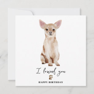 Carte d'anniversaire pour chien Chihuahua Maman Ch