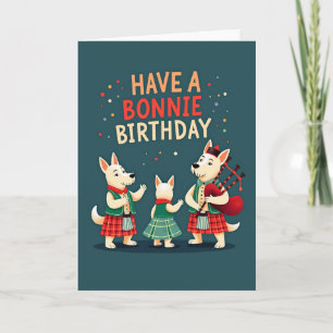 Carte d'anniversaire pour chien écossais