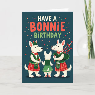 Carte d'anniversaire pour chien écossais