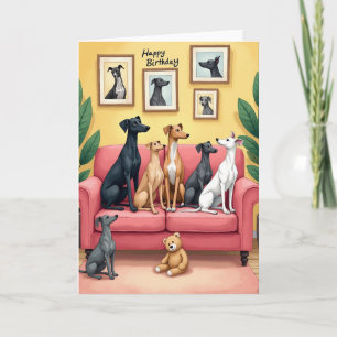 Carte d'anniversaire pour chien fantaisiste