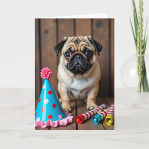 Carte d'anniversaire pour chien fauve