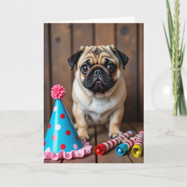 Carte d'anniversaire pour chien fauve (Devant)