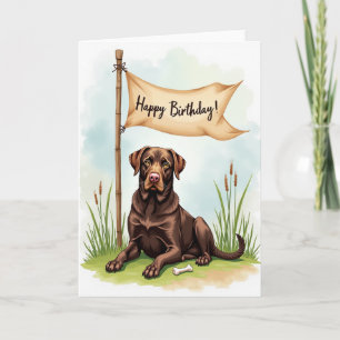 Carte d'anniversaire pour chien gentil