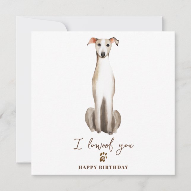 Carte d'anniversaire pour chien Greyhound Maman Ch (Devant)