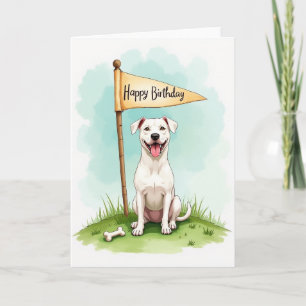 Carte d'anniversaire pour chien joyeux