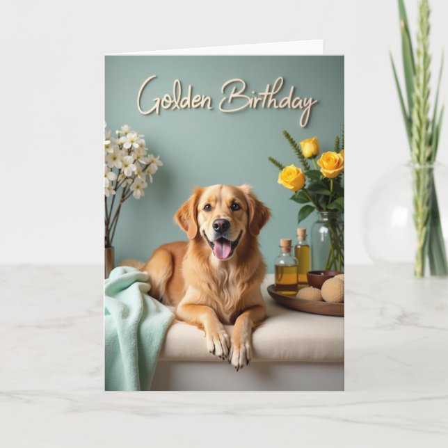 Carte d'anniversaire pour chien lumineuse (Devant)