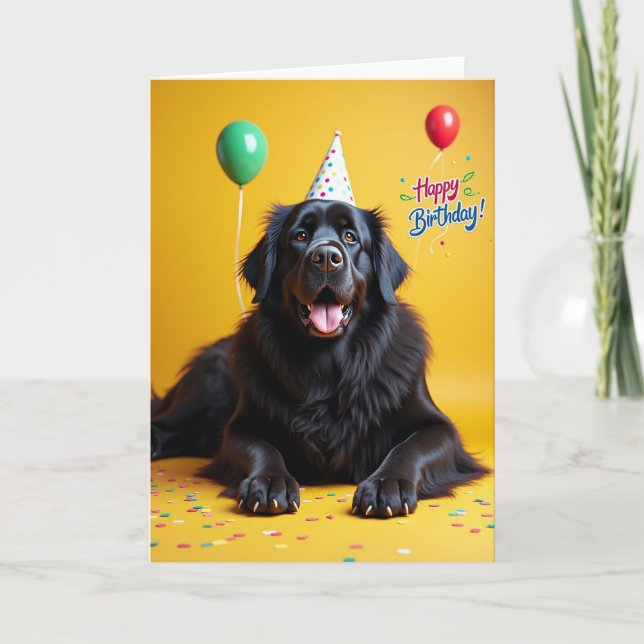 Carte d'anniversaire pour chien majestueux (Devant)