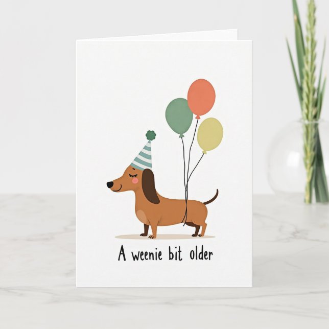 Carte d'anniversaire pour chien marron (Devant)