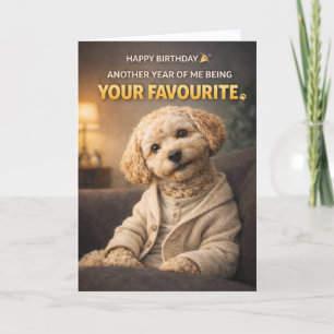 Carte d'anniversaire pour chien mignon Votre Cocka