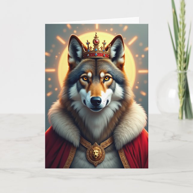 Carte d'anniversaire pour chien royal (Devant)