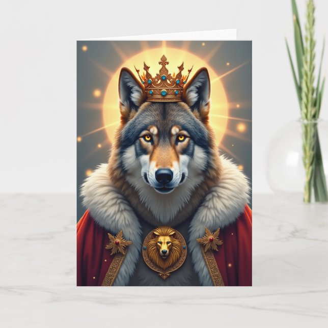 Carte d'anniversaire pour chien royal (Devant)