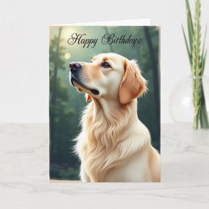 Carte d'anniversaire pour chien serein