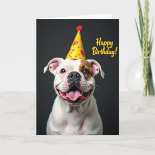 Carte d'anniversaire pour chien tacheté joyeux
