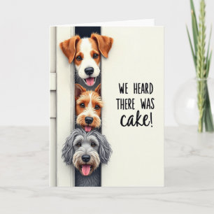 Carte d'anniversaire pour chiot empilée douce