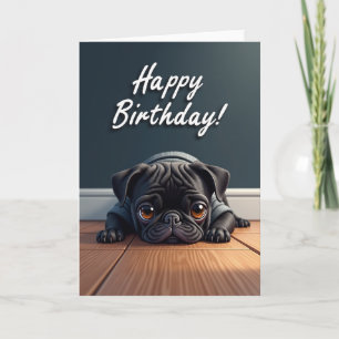 Carte d'anniversaire pour chiot innocent